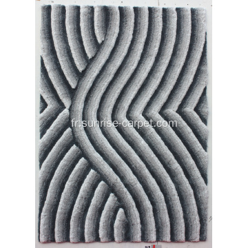 Tapis en microfibre Shaggy pour tapis 3D